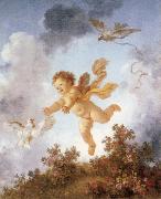 Jean-Honore Fragonard Pursuing a dove oil on canvas